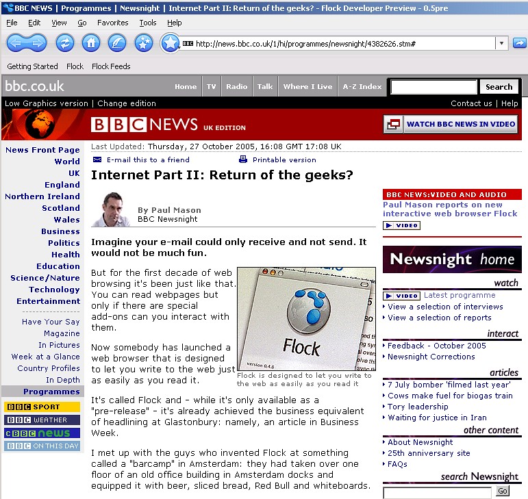 Newsnight blog on G8