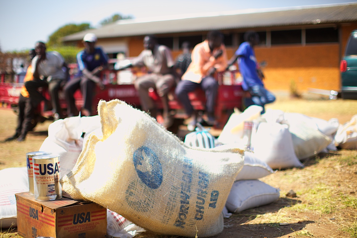 Food aid from USAID and Norwegian Church Aid