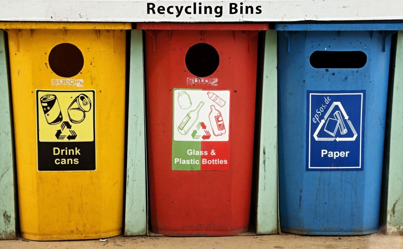 Colourful Recycling Bins