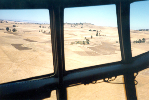 Ethiopia from the window of an RAF Hercules in 1985