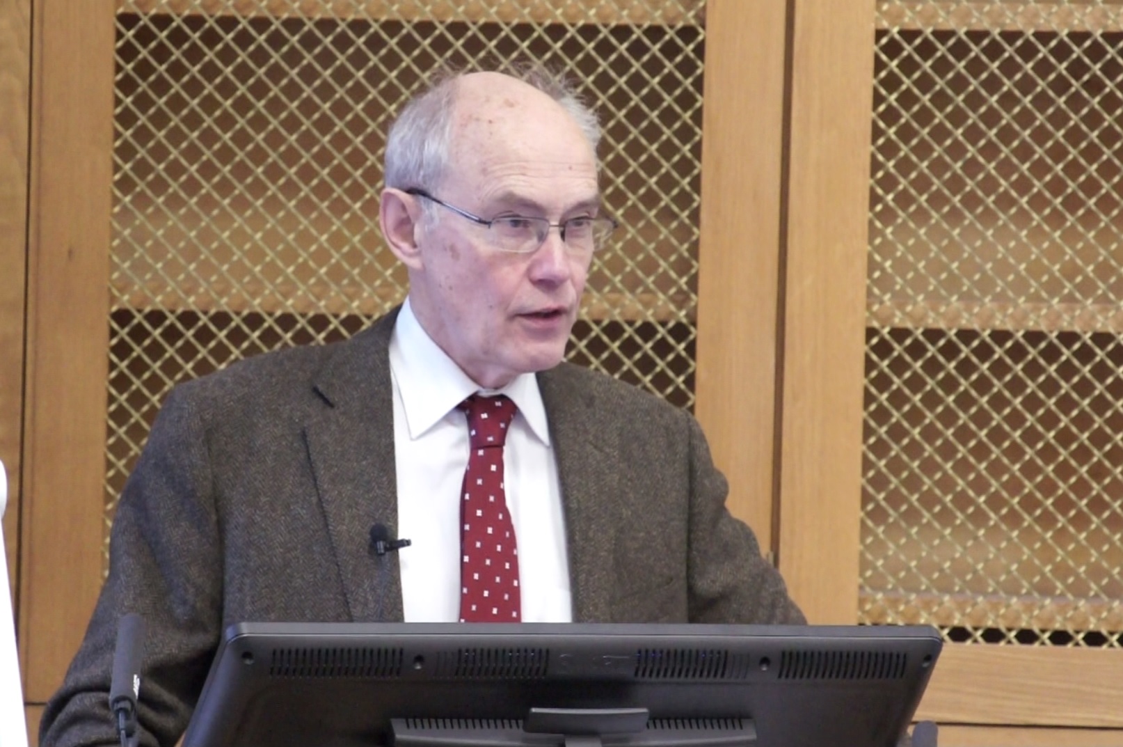 Richard Manning at a lectern