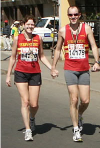 Owen & Grethe after the run