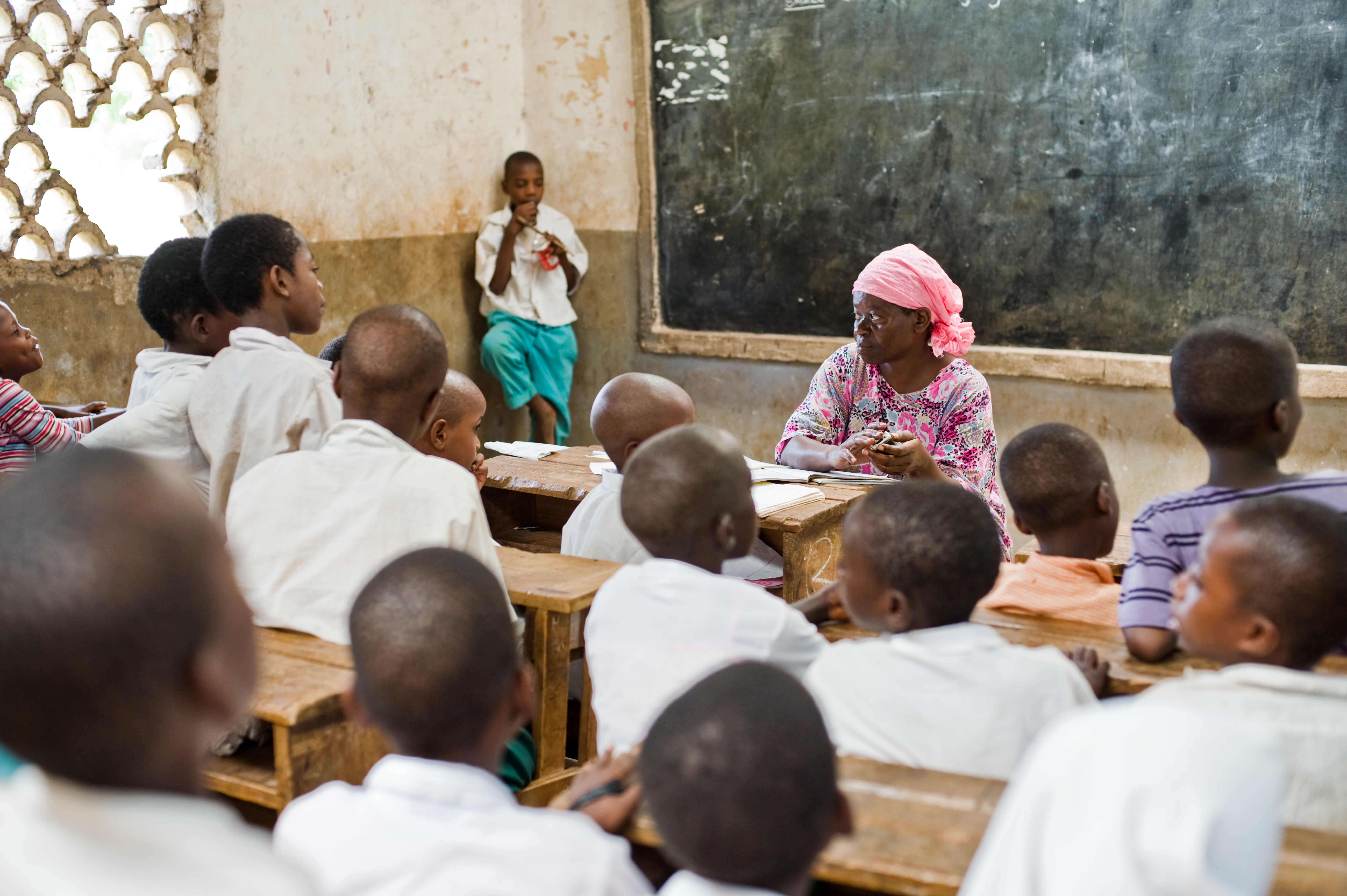 Kenya. Mombasa. January 25, 2012 African students. School.